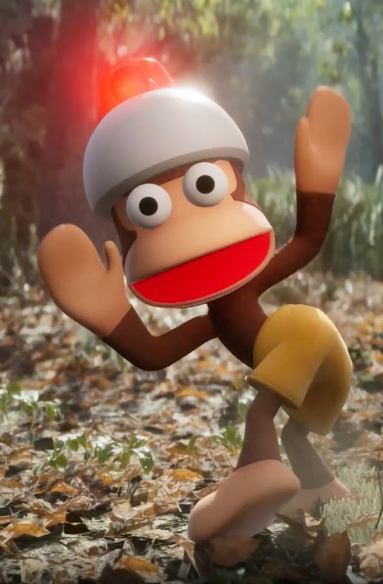 An Ape Escape Monkey in Metal Gear Solid Delta