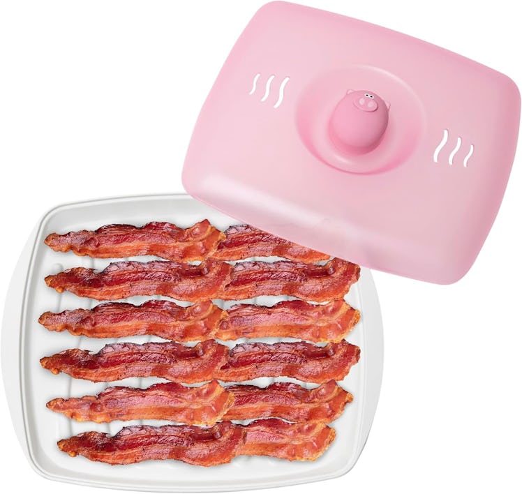 Joie Piggy Microwave Bacon Tray with Splatter Lid