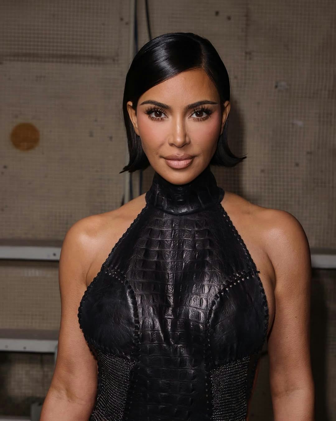 photo of Kim Kardashian wearing a flipped bob