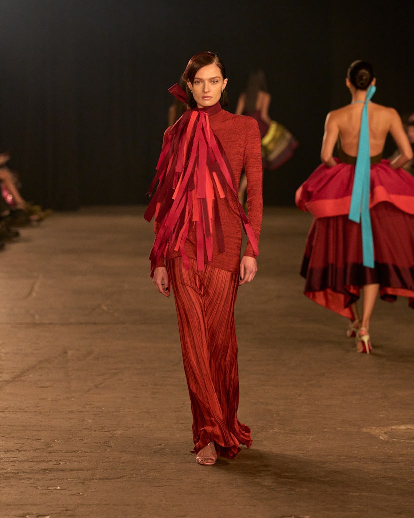 a look from christopher john rogers fall 2025 collection