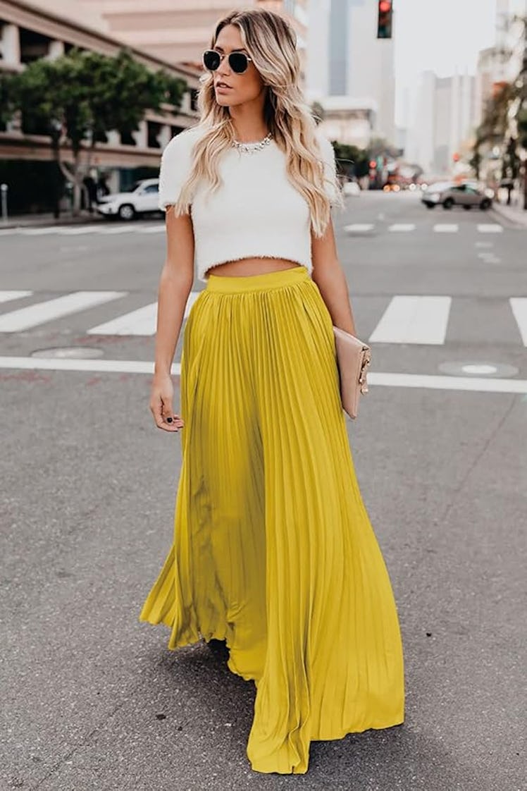 Ebossy Pleated Skirt