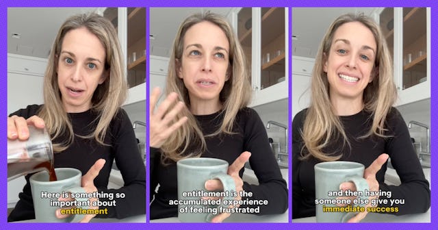 Dr. Becky explains how parents can avoid raising entitled kids in a video on Reels.