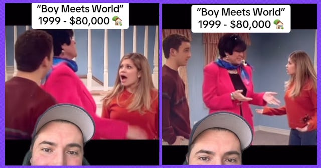 A screen shot of 'Boy Meets World." A TikToker broke down the housing prices in one episode.