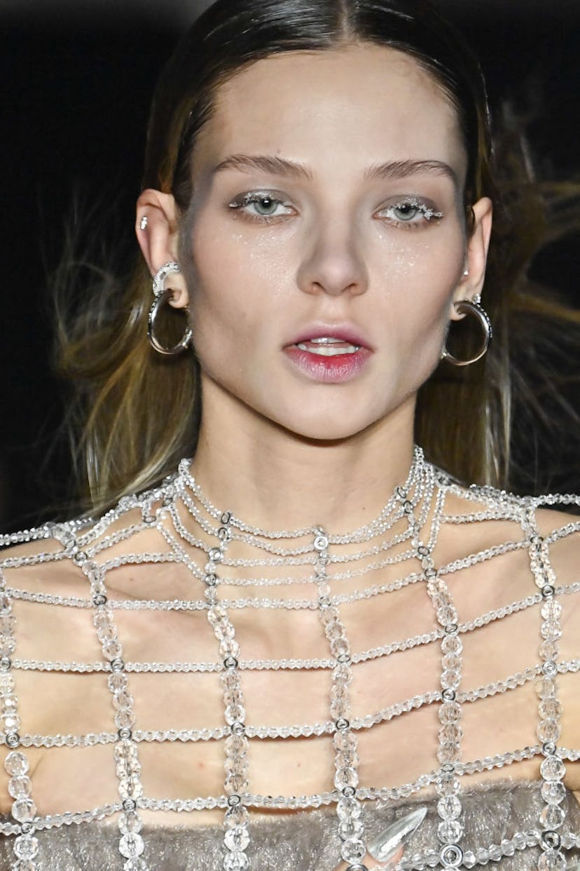 snow flake lashes on Weinsanto models during paris fashion week.
