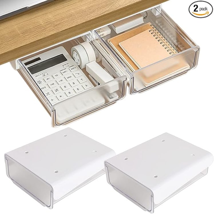 OSPNIEEK Under Desk Drawer Organizer (2-Pack)