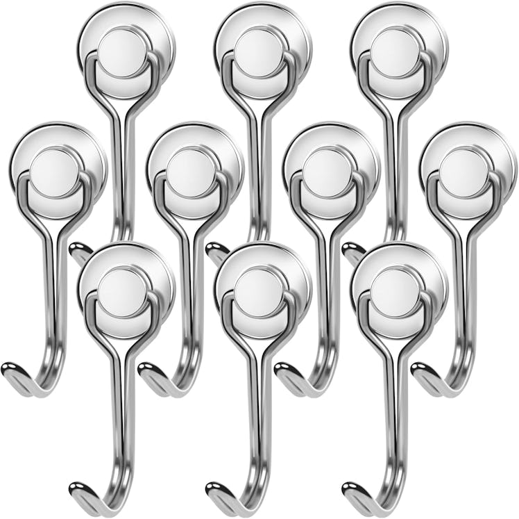 MIKEDE Magnetic Swivel Hooks (10-Pack)