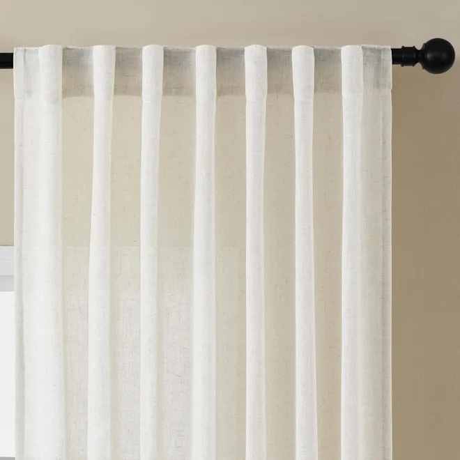 Joydeco Light-Filtering Linen Curtains