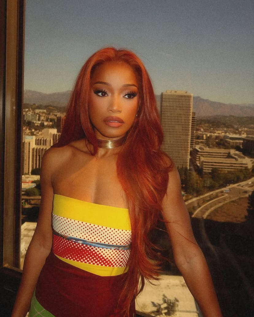 Keke Palmer in Jean Paul Gaultier 1996 dress.