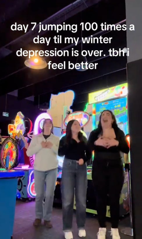 Benefits of jumping up and down 100 times.