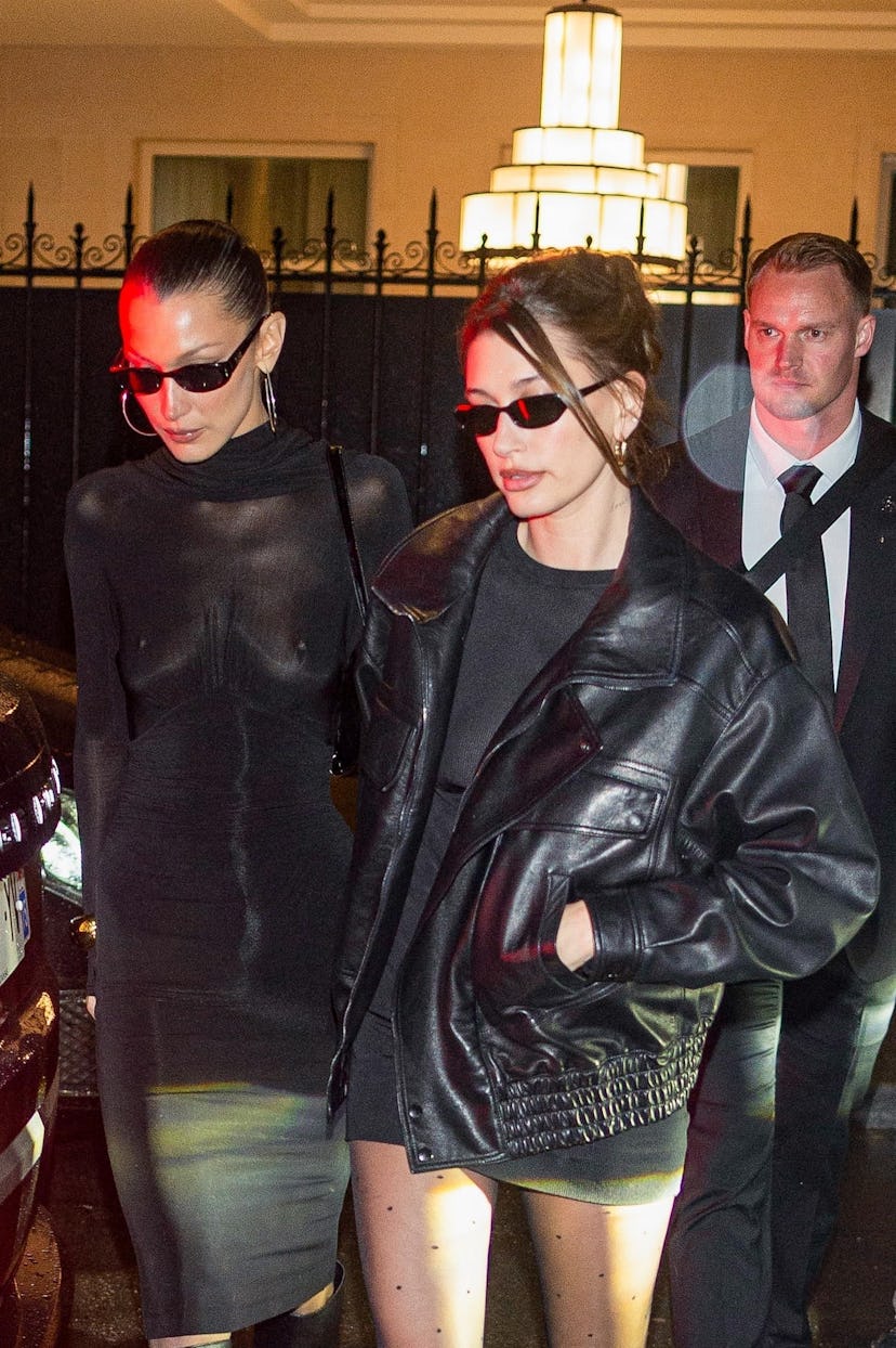 Hailey Bieber and Bella Hadid at March 12, 2025.