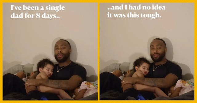 A dad lays in bed with his sleeping toddler. He didn't realize the weight of the mental load until h...