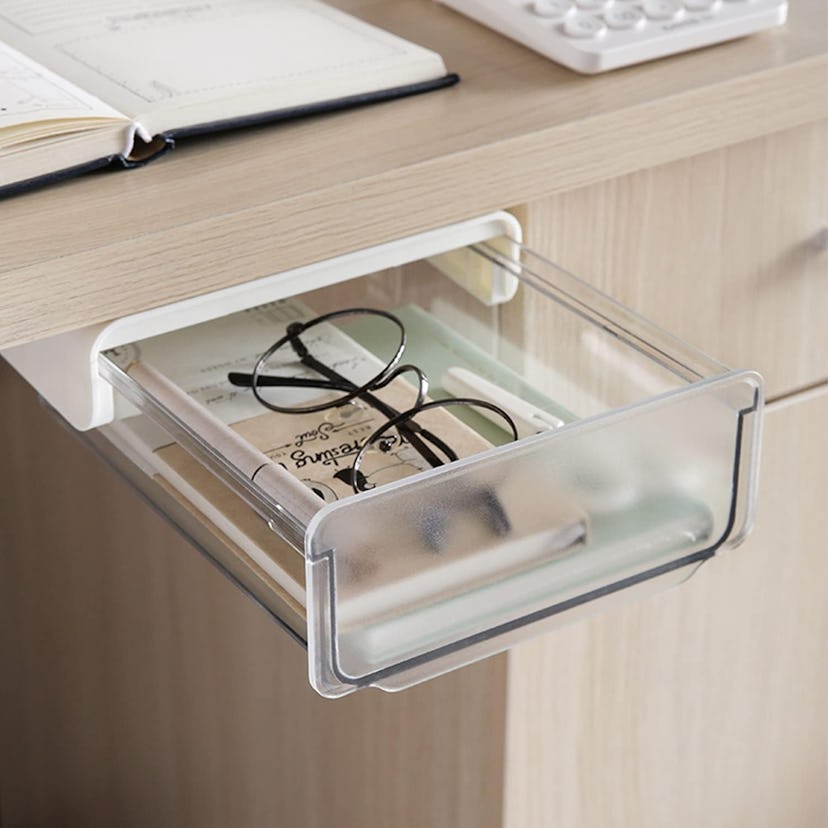 OSPNIEEK Self-adhesive Under Desk Drawer Organizer