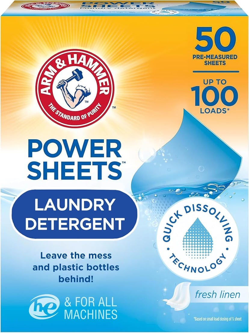 Arm & Hammer Power Sheets Laundry Detergent, (50 Count)