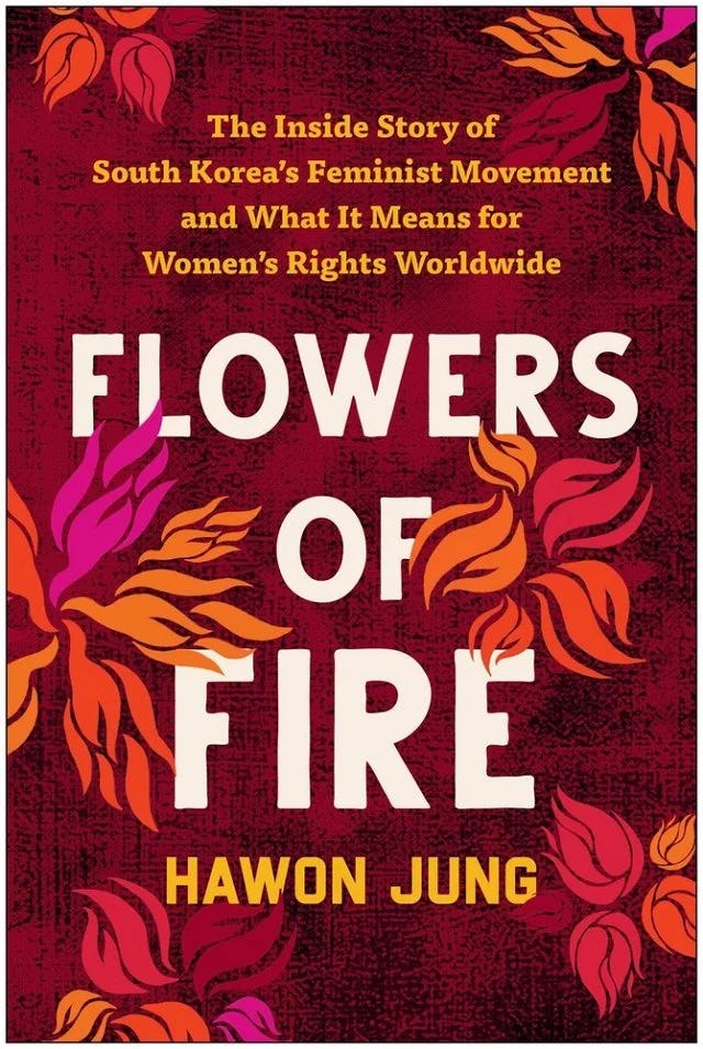 Cover of &lsquo;Flowers of Fire&rsquo; by Hawon Jung.