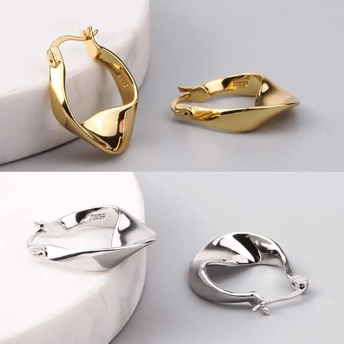 KesaPlan Sterling Silver Hoop Earrings