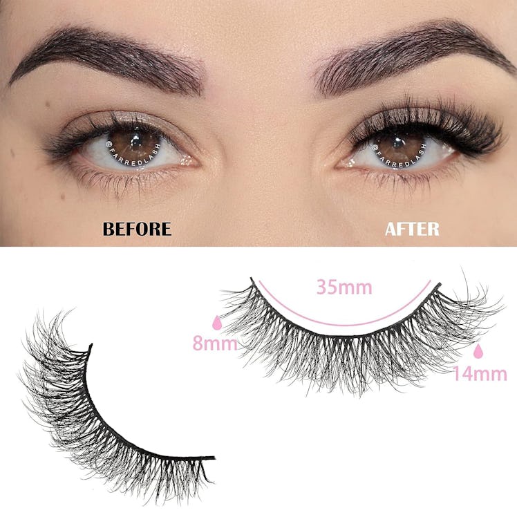 FARRED Natural Wispy False Mink Lashes (14-Pairs) 