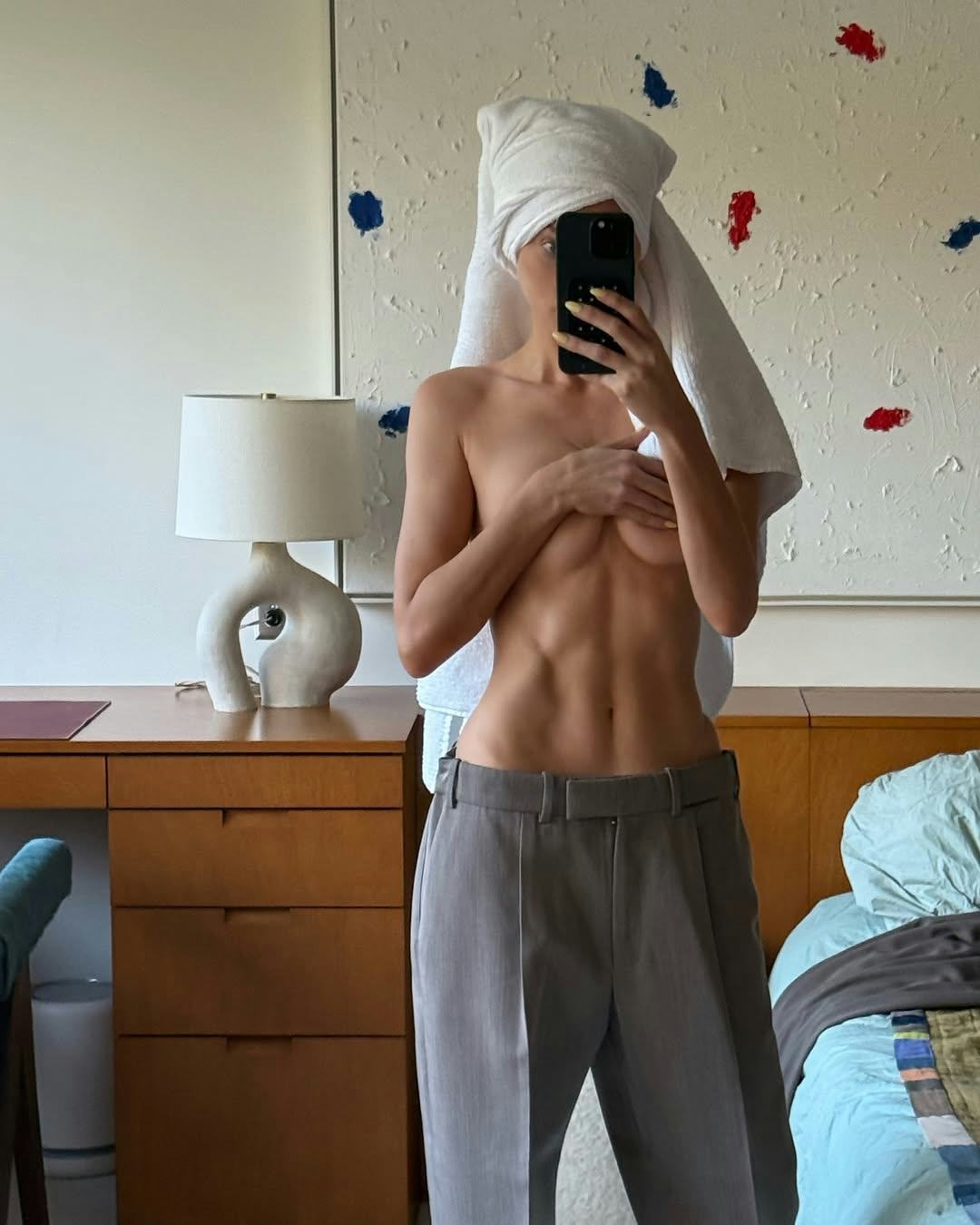 Elsa Hosk&rsquo;s topless vacation look