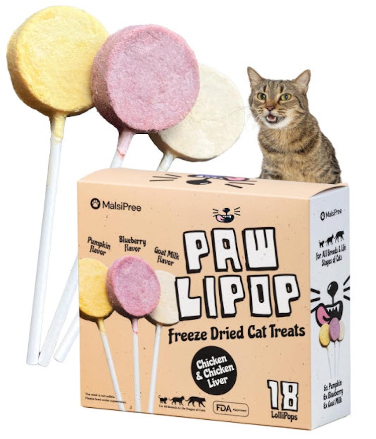 MalsiPree Lollipop Freeze Dried Chicken Cat Treats 