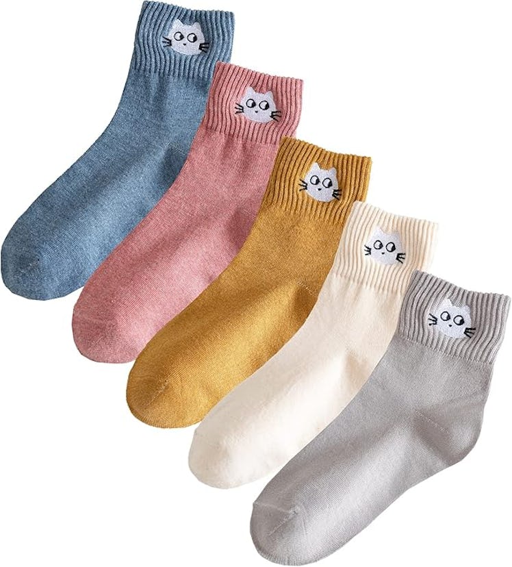 Digoon Cat Ankle Socks (5 Pairs)