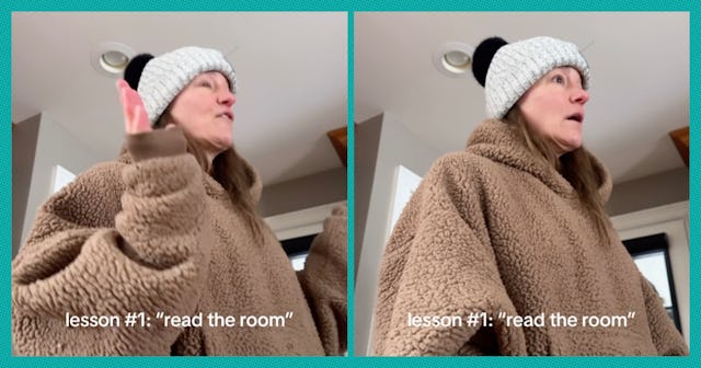 A mom shared a video where she explained to her daughter that you have to read the room before makin...