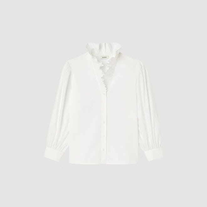 Cotton Shirt with Fancy Collar