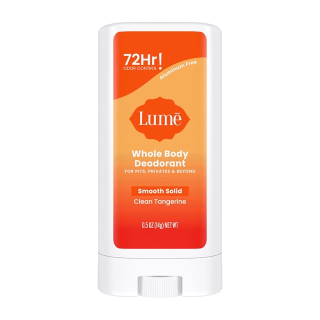 Lume Whole Body Deodorant Smooth Solid, Clean Tangerine, 0.5 OZ