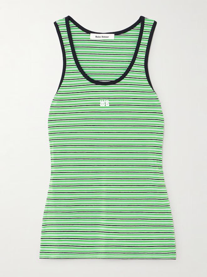Wales Bonner Sonic Striped Jersey Tank