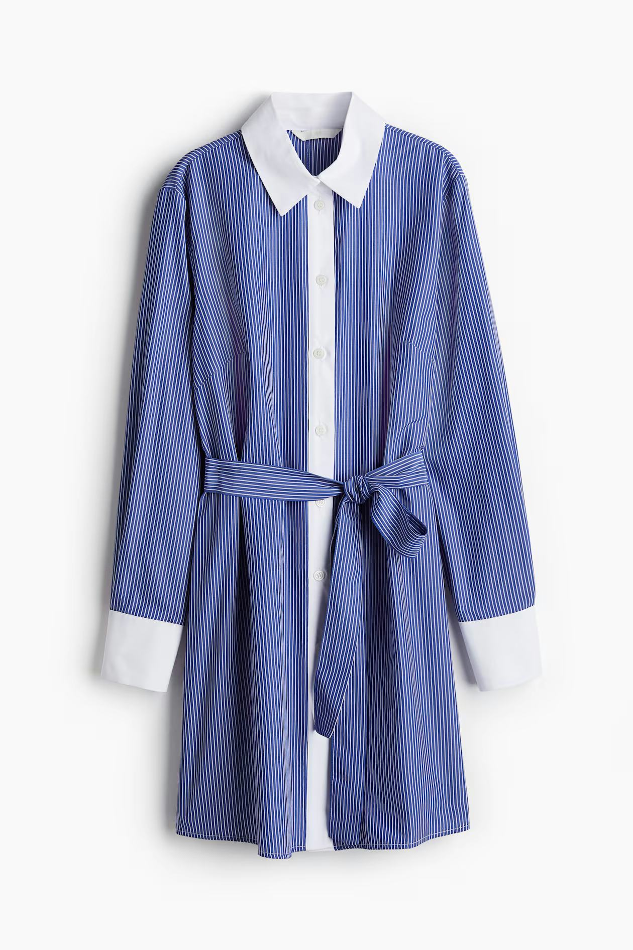 Tie-Belt Shirt Dress