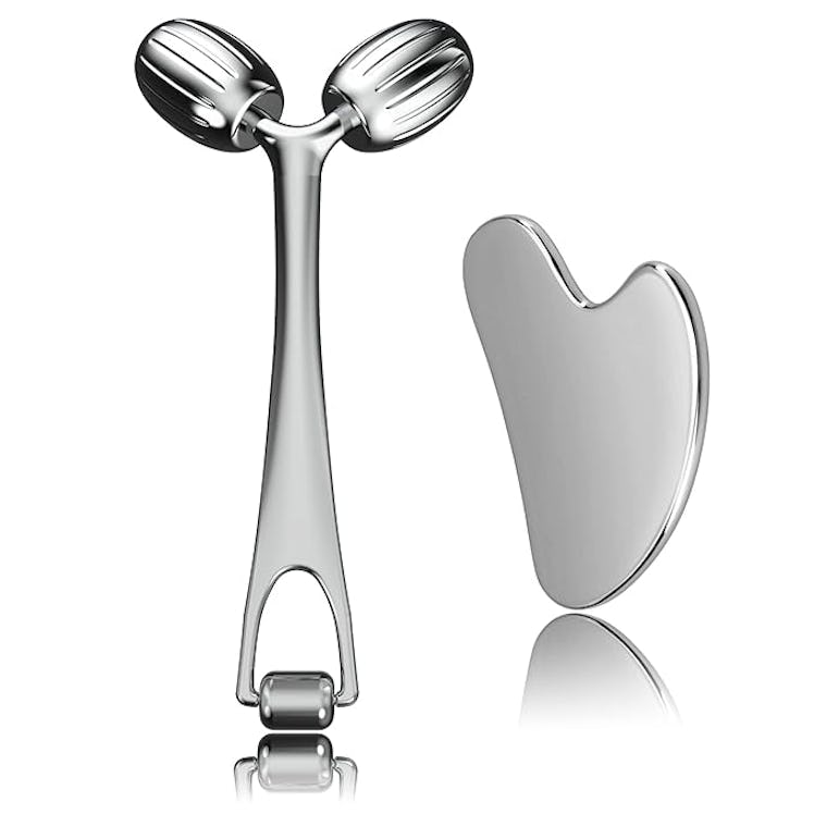 Yeamon Metal Face Massager & Gua Sha