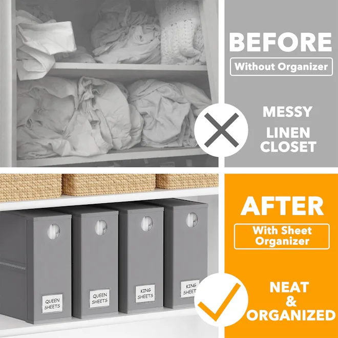 SpaceAid Bed Sheet Organizers (4-Pack)