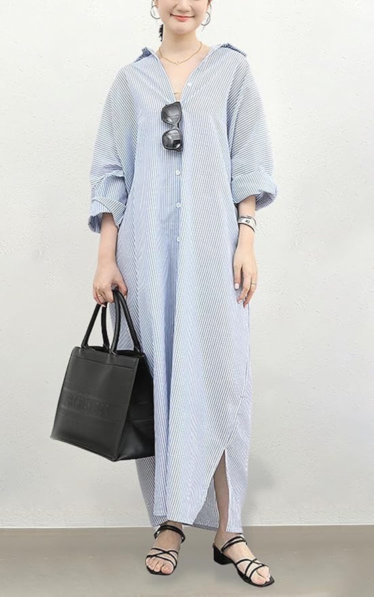 chouyatou Maxi Shirt Dress