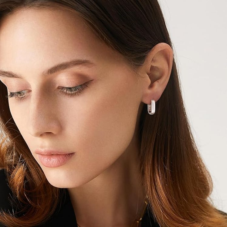ALEXCRAFT Sterling Silver Small Hoop Earrings