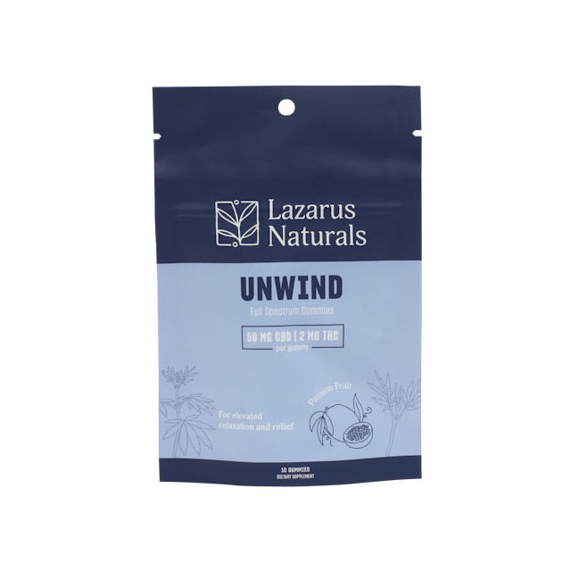 CBD + THC Gummies, Unwind