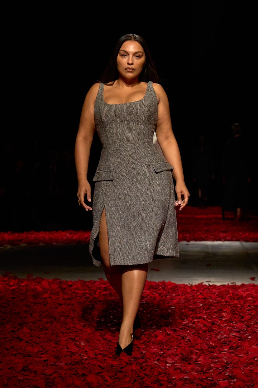 Paloma Elsesser walks the Ferragamo Fall 2025 runway
