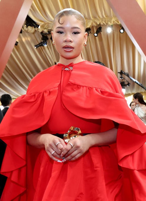 Storm Reid's Little Red Riding Hood dress at the 2025 Oscars.