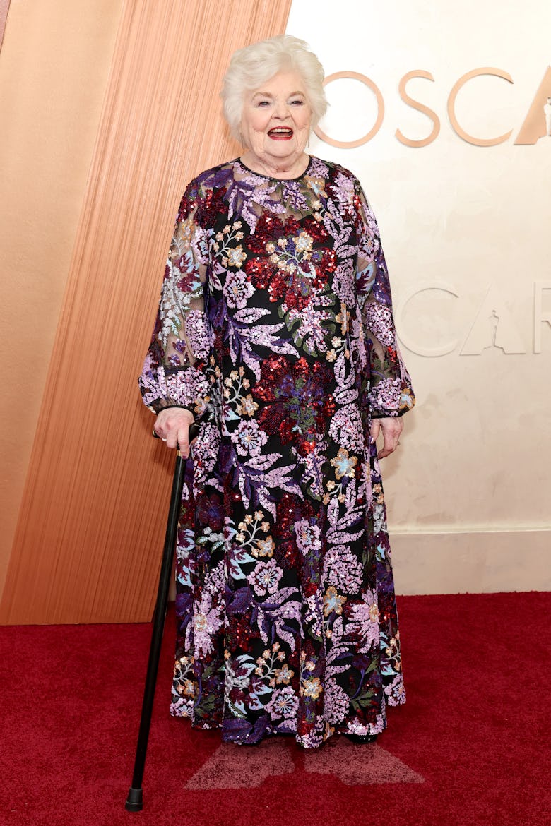 June Squibb attends the 97th Annual Oscars at Dolby Theatre on March 02, 2025 in Hollywood, Californ...