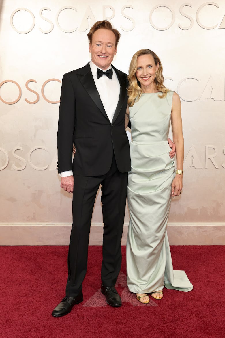 Conan O'Brien and Liza Powel O'Brien attend the 97th Annual Oscars at Dolby Theatre on March 02, 202...