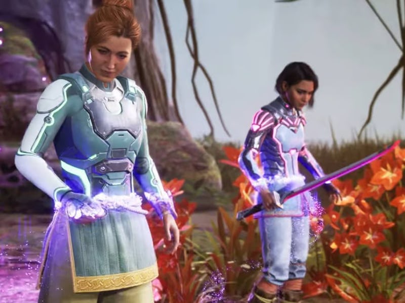 Zoe (left) and Mio (right) getting new abilities.