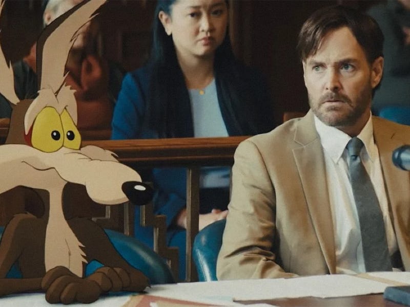 Wile E. Coyote and Will Forte in Coyote Vs. Acme