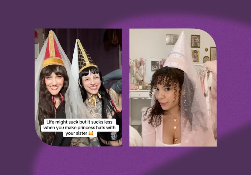 According to TikTok, princess hats are the hottest accessory for spring.