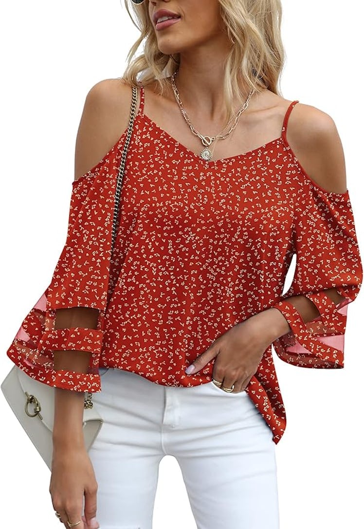 Jouica Cold-Shoulder Top