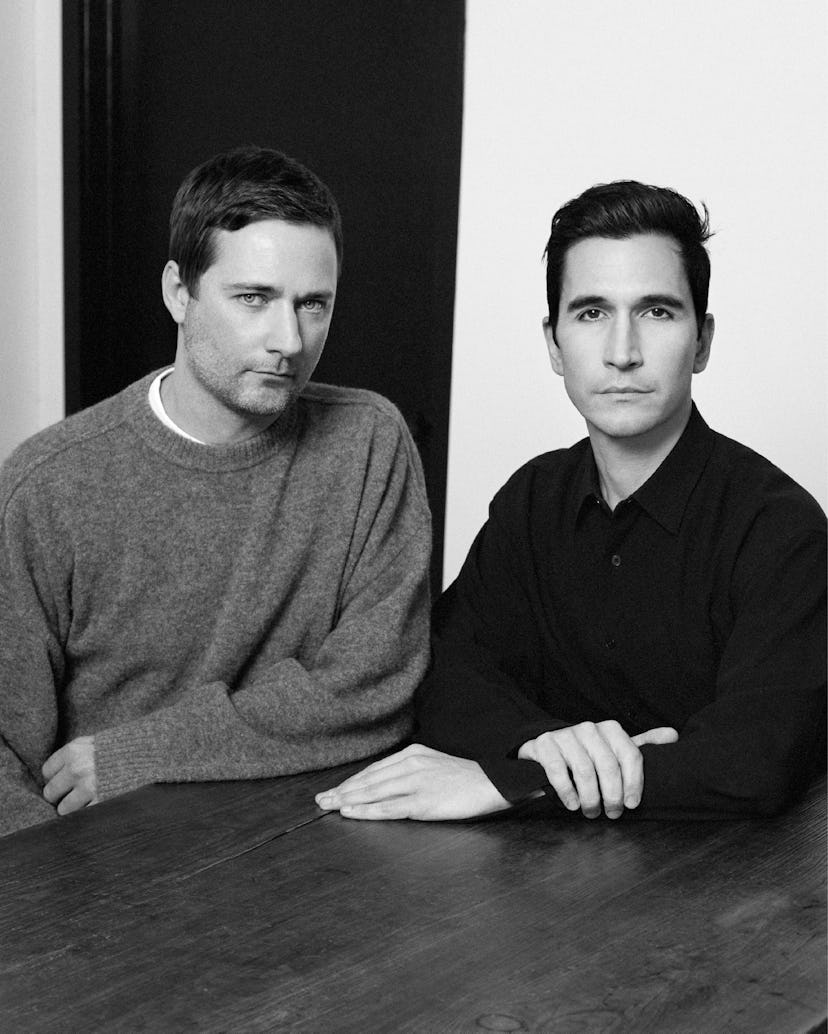 Jack McCollough and Lazaro Hernandez photographed by Jeff Henrikson, courtesy of Loewe.
