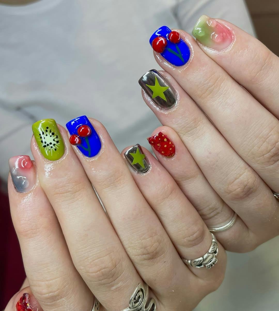 3d fruit nail art