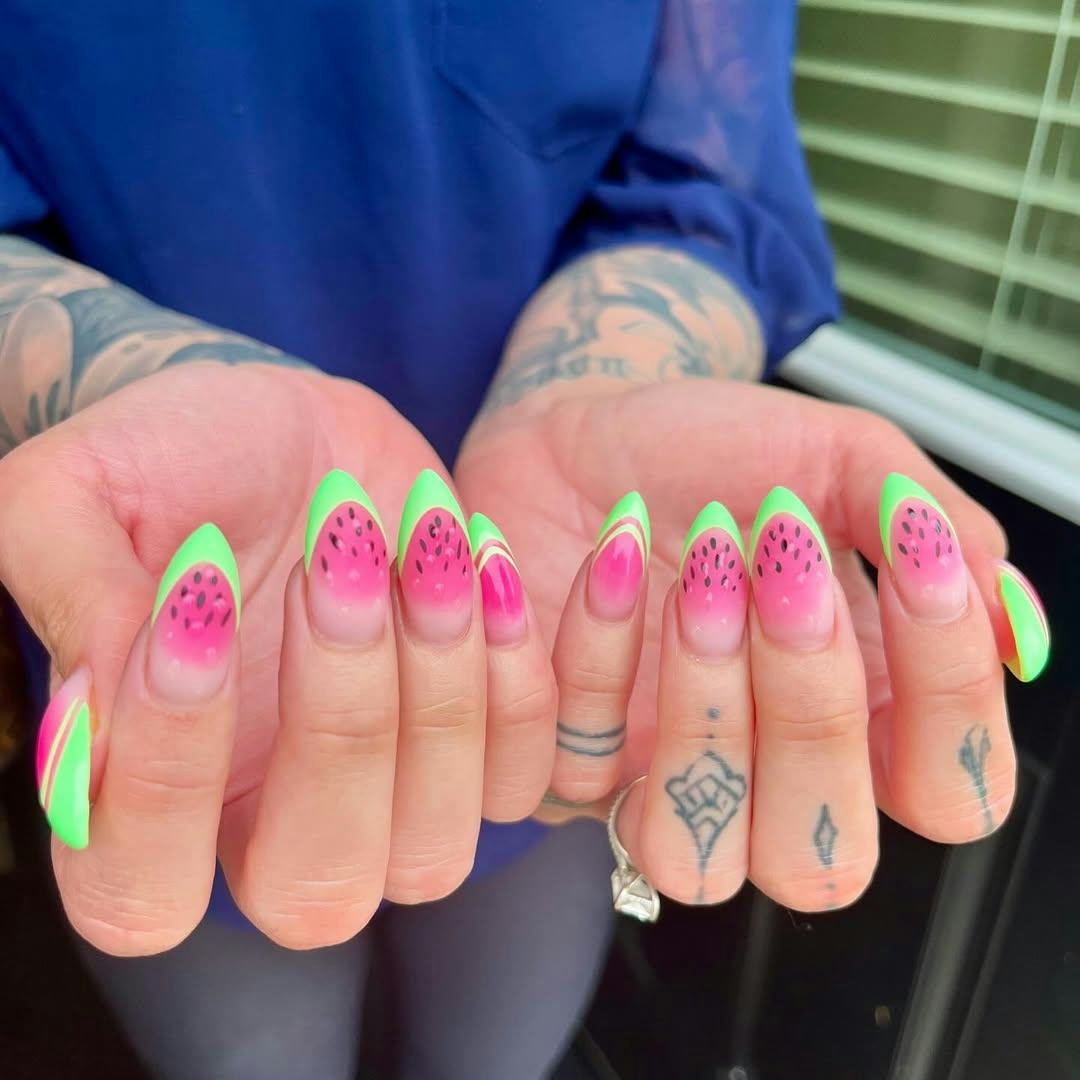 watermelon nails