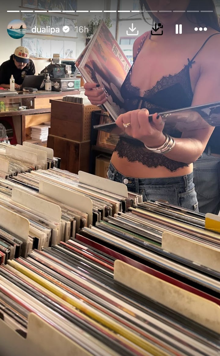 Dua Lipa wore a sheer top.