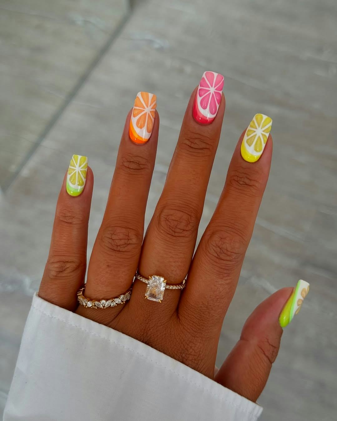 citrus fruit nails