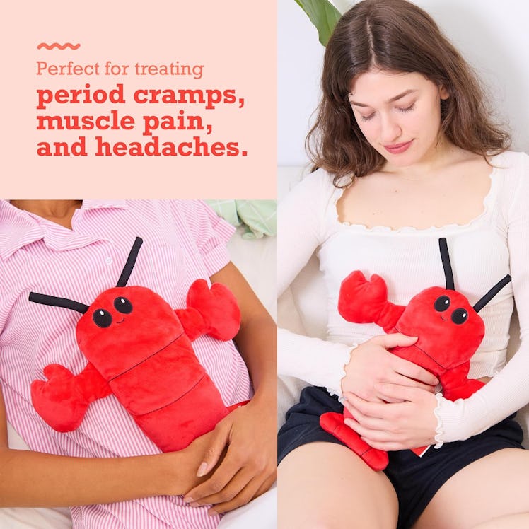 Menstruation Crustacean Plush With Lavender Scented Heating Pad