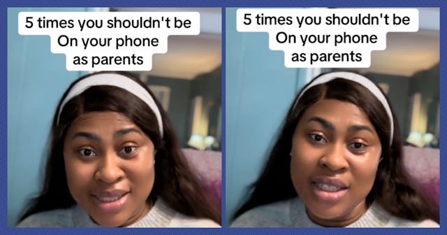 One parenting coach agrees that parents need to be on their phones way less, especially around their...