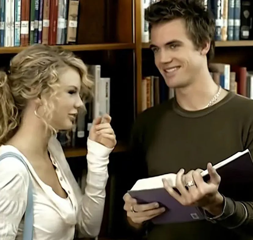 Taylor Swift and Tyler Hilton in 'Teardrops On My Guitar' music video