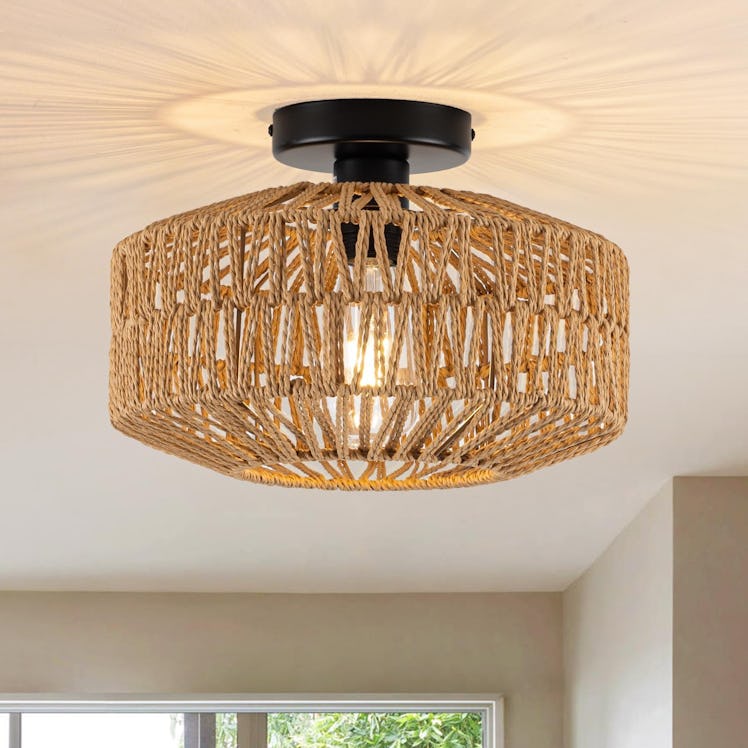 MAYNA Rattan Ceiling Light Fixture